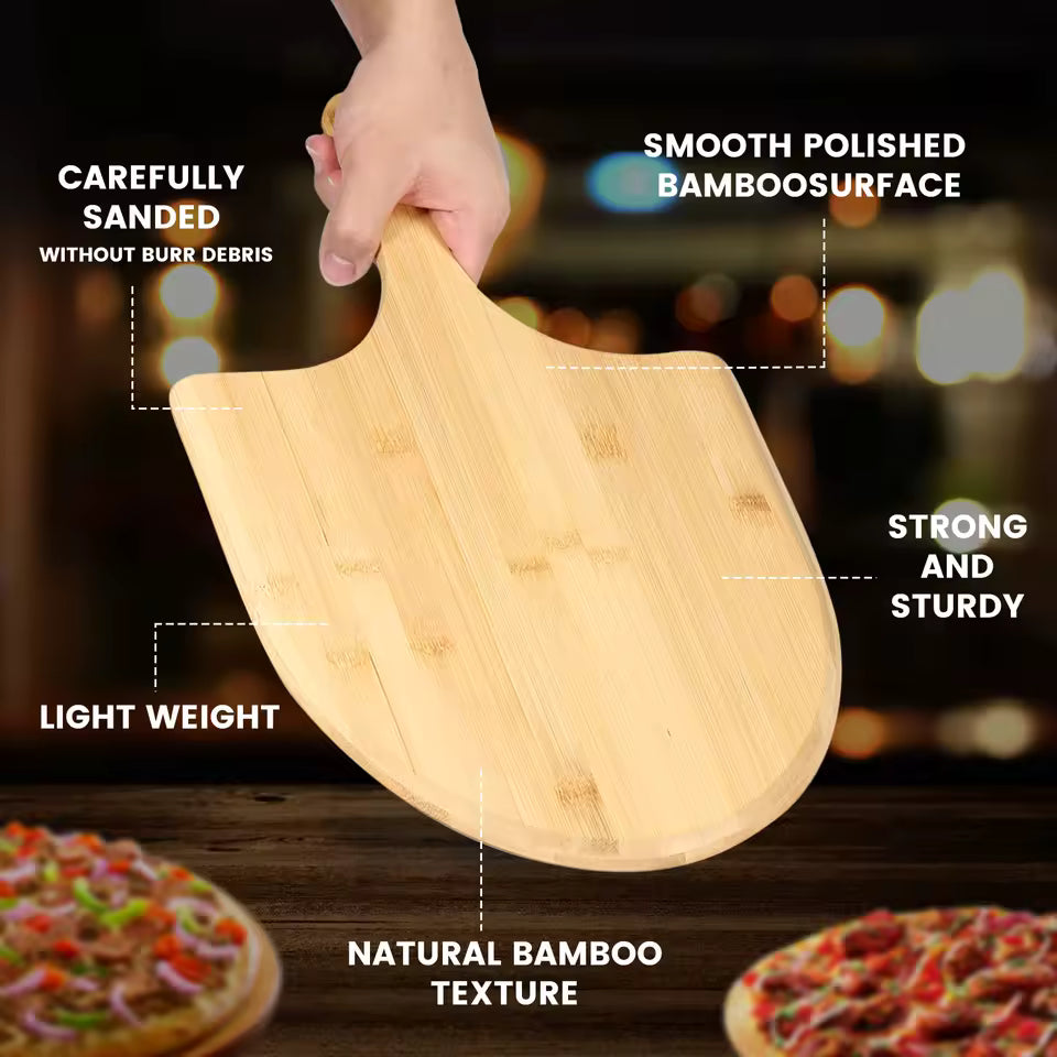 VYRO Pizza Peel — Aluminium & Wood
