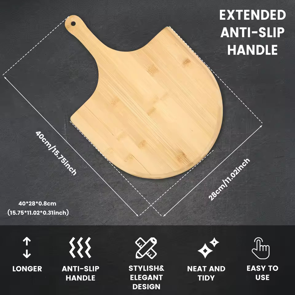 VYRO Pizza Peel — Aluminium & Wood